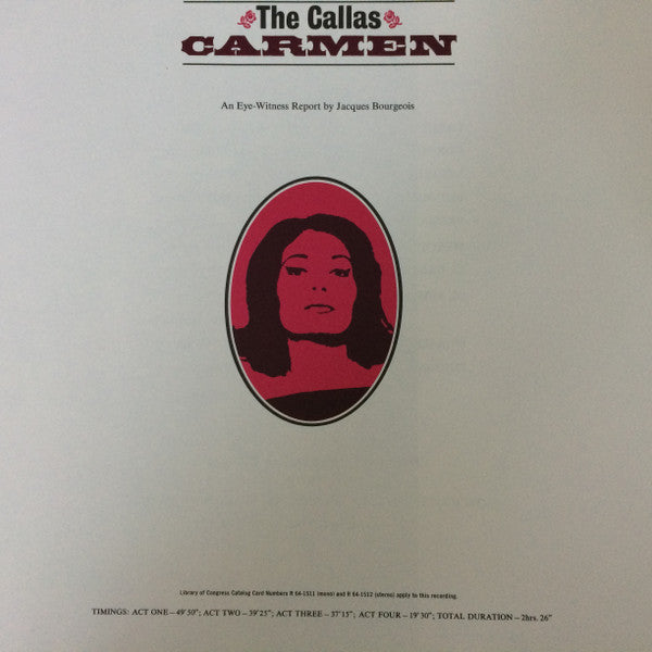 Maria Callas, Nicolai Gedda, Robert Massard, Andréa Guiot, Orchestre National De L'Opéra De Paris, Georges Prêtre - Georges Bizet : The Callas Carmen (3xLP, Album, Mono + Box)