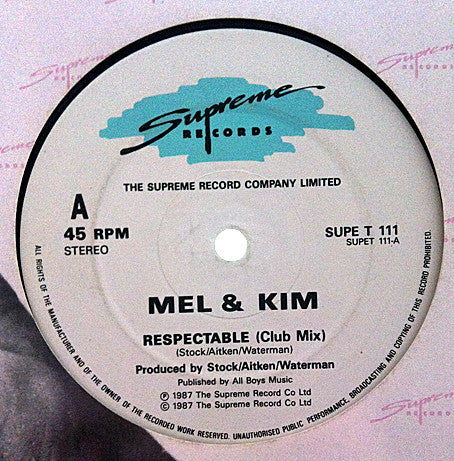 Mel & Kim : Respectable (12", Die)