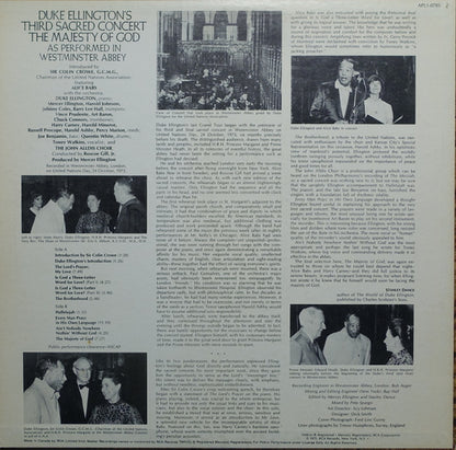 Duke Ellington And His Orchestra : Duke Ellington's Third Sacred Concert, The Majesty Of God, As Performed In Westminster Abbey (LP, Album, Dyn)