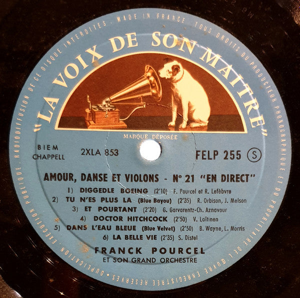 Franck Pourcel Et Son Grand Orchestre : Amour, Danse Et Violons N° 21 (LP, Album, Mono)