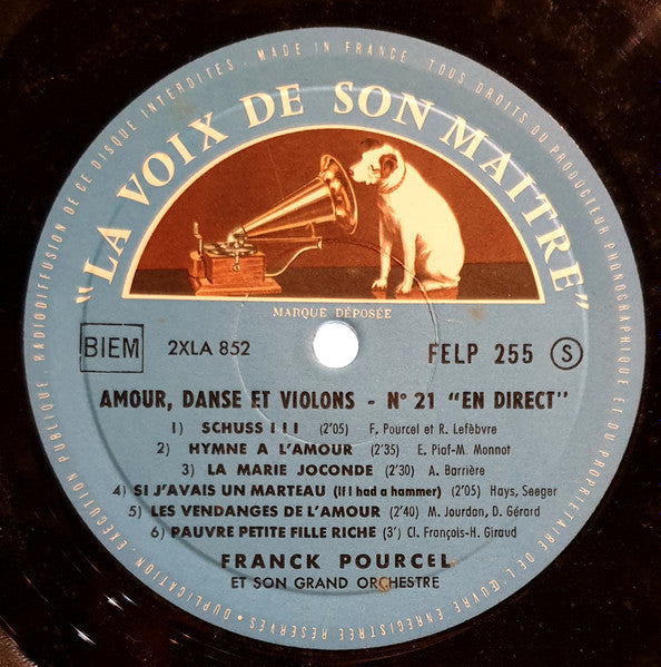 Franck Pourcel Et Son Grand Orchestre : Amour, Danse Et Violons N° 21 (LP, Album, Mono)