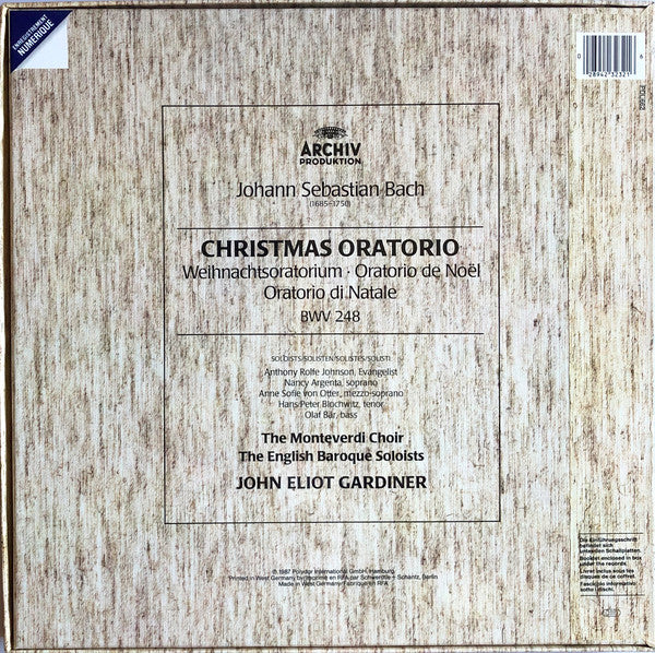 Johann Sebastian Bach - John Eliot Gardiner : Christmas Oratorio - Weihnachtsoratorium - Oratorio De Noël (3xLP, Box)