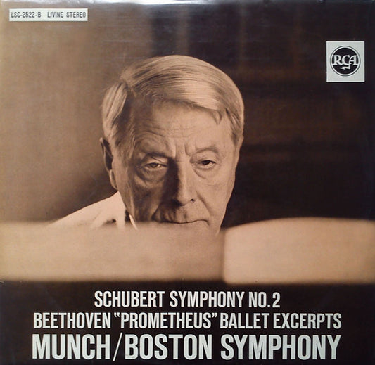 Franz Schubert / Ludwig van Beethoven - Charles Munch, Boston Symphony Orchestra : Schubert Symphony No. 2 / Beethoven "Prometheus" Ballet Excerpts (LP)