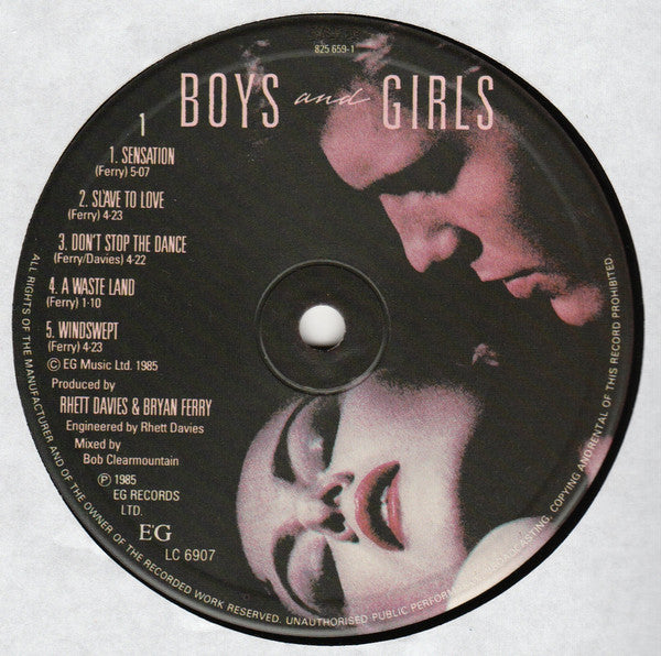 Bryan Ferry : Boys And Girls (LP, Album)