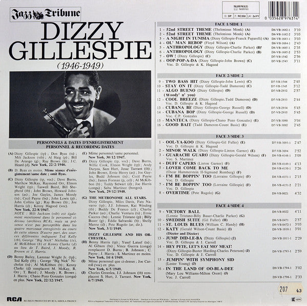 Dizzy Gillespie : Dizzy Gillespie (1946-1949) (2xLP, Album, Comp, Mono, RE)