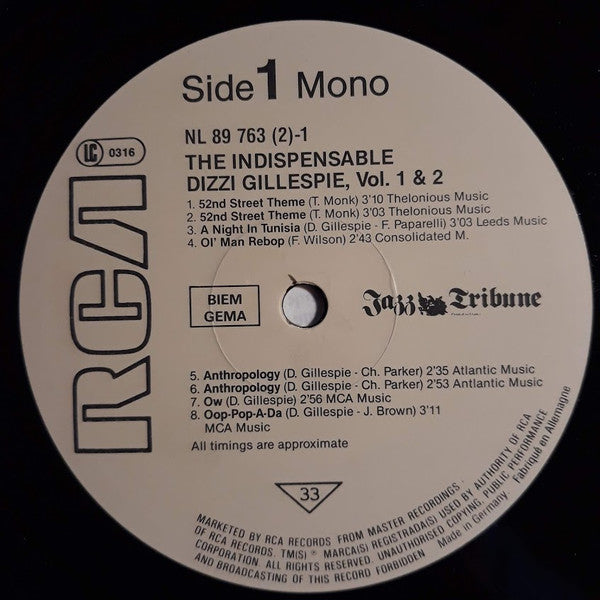 Dizzy Gillespie : Dizzy Gillespie (1946-1949) (2xLP, Album, Comp, Mono, RE)