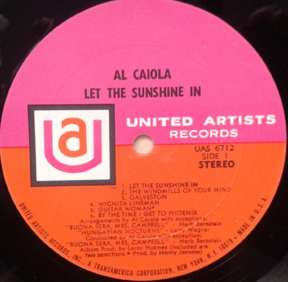 Al Caiola : Let The Sunshine In (LP, Album)