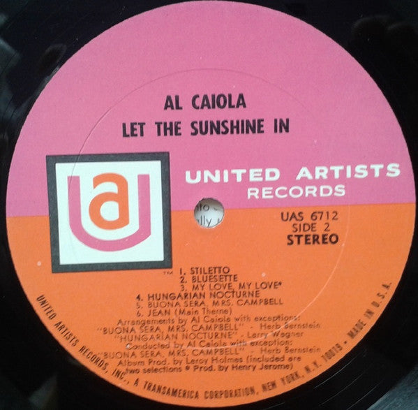 Al Caiola : Let The Sunshine In (LP, Album)