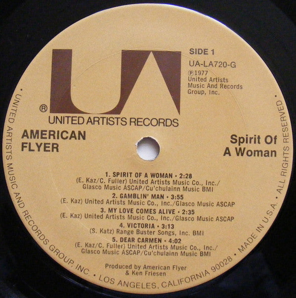 American Flyer : Spirit Of A Woman (LP, Album)