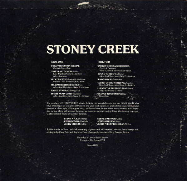 Stoney Creek (6) : Stoney Creek (LP, Album)