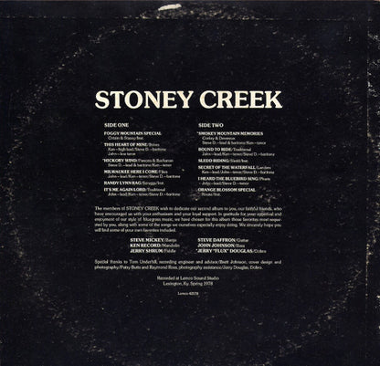 Stoney Creek (6) : Stoney Creek (LP, Album)