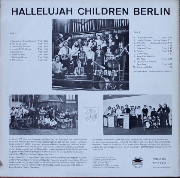 Hallelujah Children Berlin : Gospelsongs Spirituals (LP)