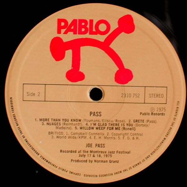 Joe Pass : At The Montreux Jazz Festival 1975 (LP, Album)