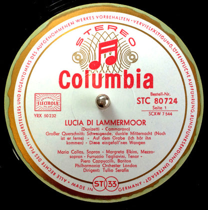 Maria Callas, Tullio Serafin, Roberto Benaglio : Lucia Di Lammermoor (Großer Querschnitt) (LP)