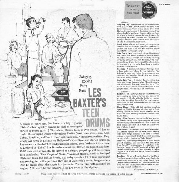 Les Baxter : Les Baxter's Teen Drums (LP, Album)