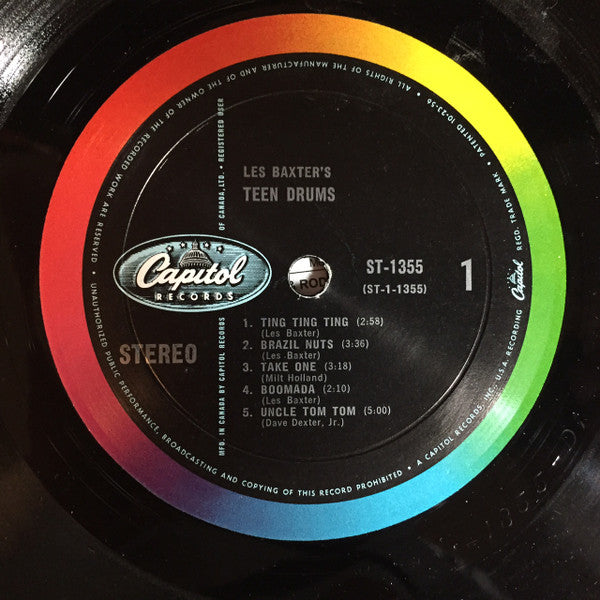 Les Baxter : Les Baxter's Teen Drums (LP, Album)