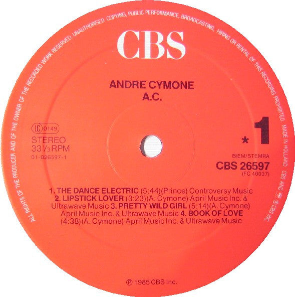 André Cymone : A.C. (LP, Album)