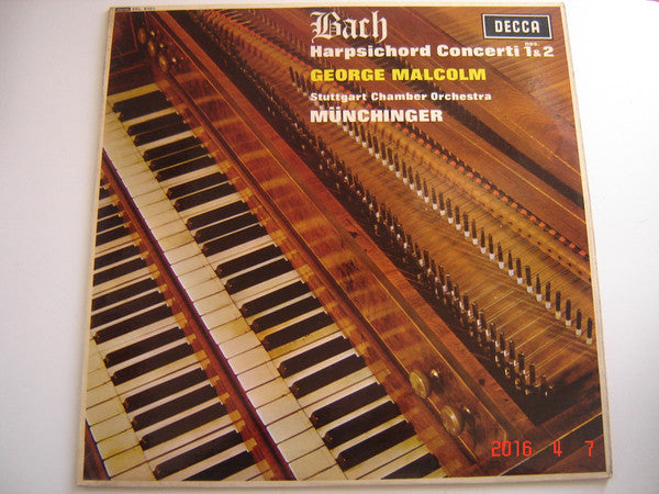 Johann Sebastian Bach, George Malcolm, Stuttgarter Kammerorchester, Karl Münchinger : Harpsichord Concerti Nos.1 & 2 (LP, RP)