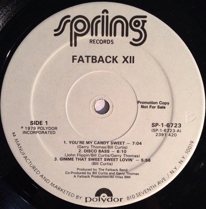 The Fatback Band : Fatback XII (LP, Album, Promo, 53 )