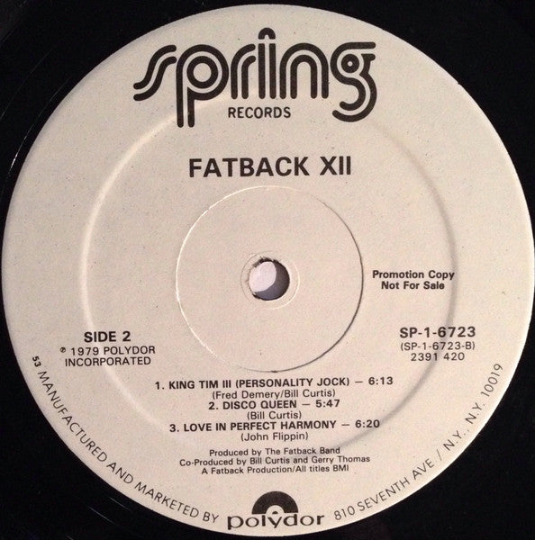 The Fatback Band : Fatback XII (LP, Album, Promo, 53 )