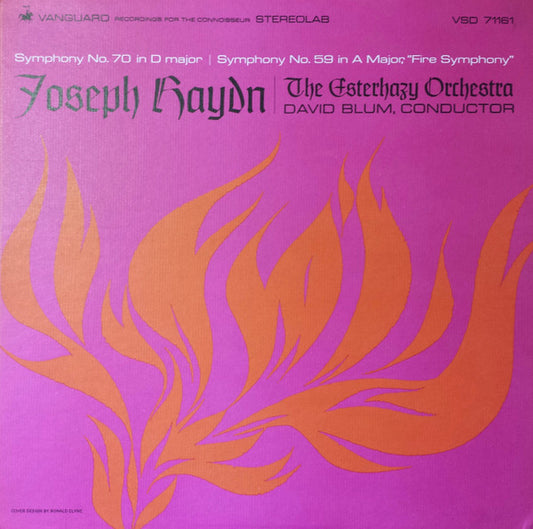 Joseph Haydn, The Esterhazy Orchestra, David Blum (2) : Symphonies N°70 & N°59 (LP)