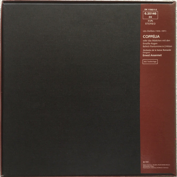 Léo Delibes, L'Orchestre De La Suisse Romande - Ernest Ansermet : Coppélia  Vollständiges Ballett (2xLP, RM + Box)