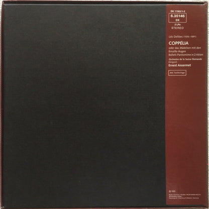 Léo Delibes, L'Orchestre De La Suisse Romande - Ernest Ansermet : Coppélia  Vollständiges Ballett (2xLP, RM + Box)