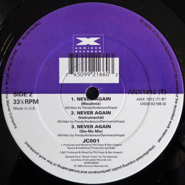 JC-001 : Never Again (12", Car)