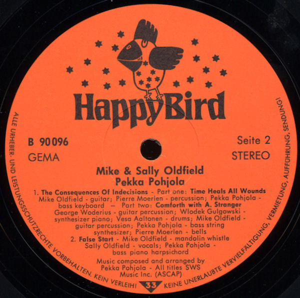 Mike Oldfield & Sally Oldfield, Pekka Pohjola : Mike & Sally Oldfield, Pekka Pohjola (LP, Album, RE)