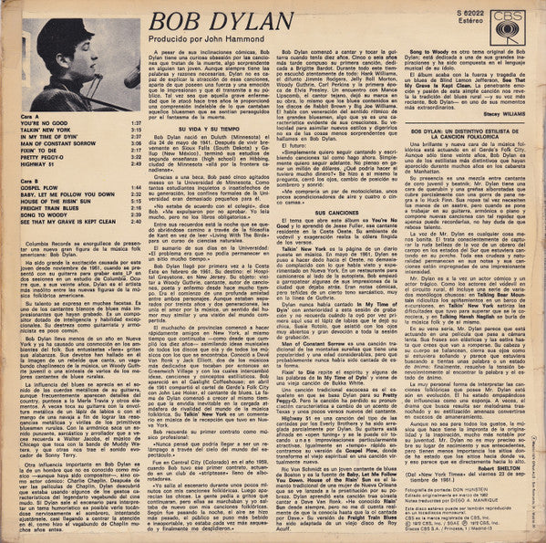 Bob Dylan : Bob Dylan (LP, Album, RE)