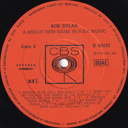 Bob Dylan : Bob Dylan (LP, Album, RE)