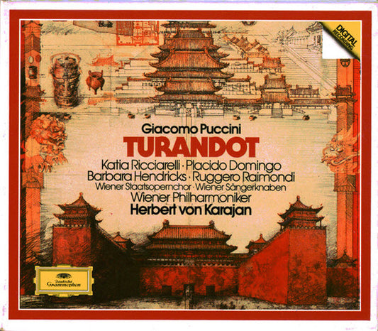 Giacomo Puccini - Katia Ricciarelli · Placido Domingo · Barbara Hendricks · Ruggero Raimondi · Wiener Staatsopernchor · Die Wiener Sängerknaben · Wiener Philharmoniker · Herbert Von Karajan : Turandot (2xCD, Album + Box, Sli)