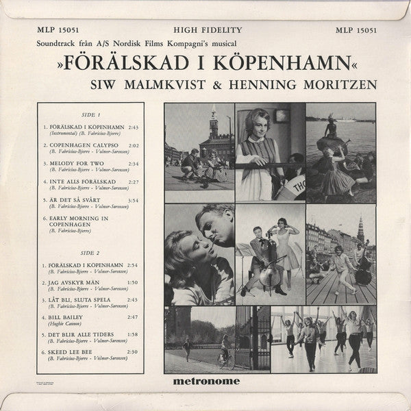 Siw Malmkvist & Henning Moritzen : Förälskad I Köpenhamn (LP, Album, Mono)