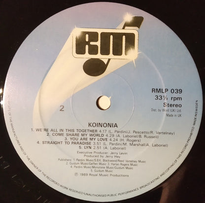 Koinonia : Koinonia (LP, Album)