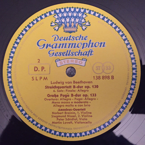 Ludwig van Beethoven, Amadeus-Quartett : Streichquartett B-dur Op.130 / Grosse Fuge B-dur Op.133 (LP, Album)