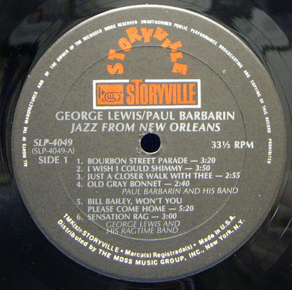 George Lewis' Ragtime Band, Paul Barbarin And His Jazz Band : Jazz From New Orleans (LP, Comp, RE)