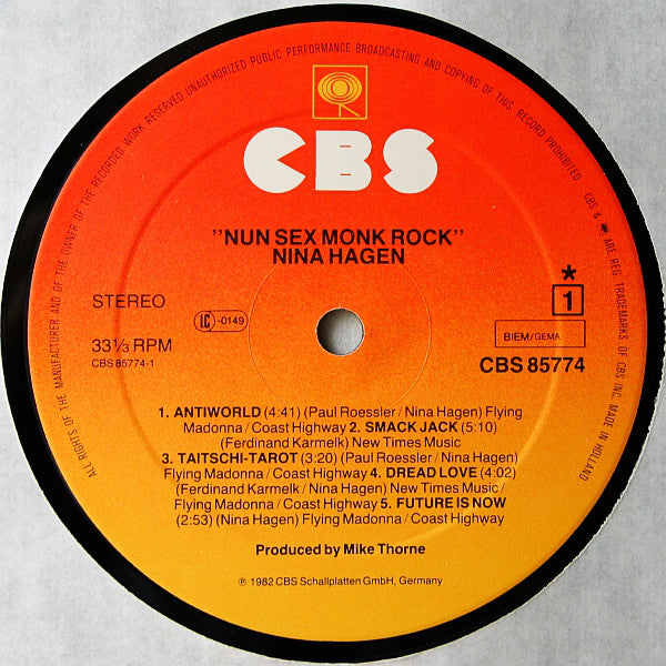 Nina Hagen : Nunsexmonkrock (LP, Album)