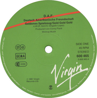 Deutsch Amerikanische Freundschaft : Goldenes Spielzeug / Gold Gold Gold (12", Single)
