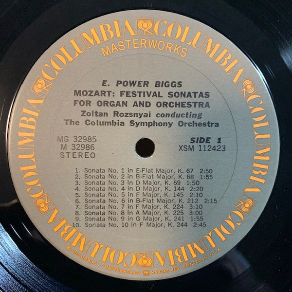 E. Power Biggs, Wolfgang Amadeus Mozart, Joseph Haydn, Columbia Symphony Orchestra, Zoltan Rozsnyai : Mozart: The 17 Festival Sonatas / Haydn: The 3 Organ Concertos (2xLP, Comp, Gat)