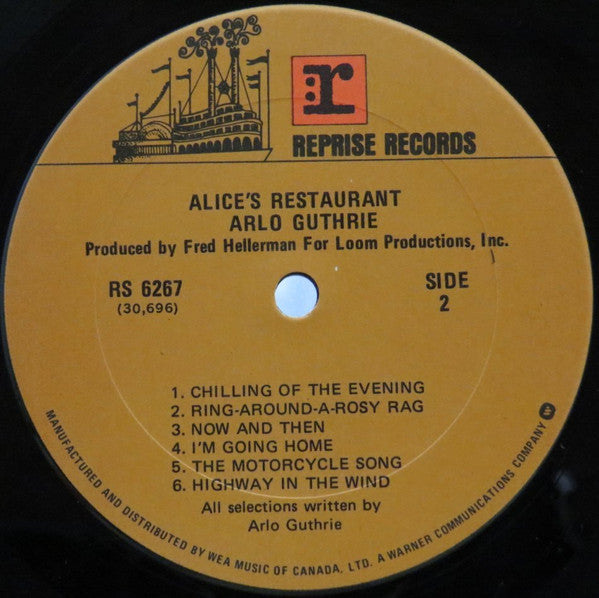 Arlo Guthrie : Alice's Restaurant (LP, Album, RE)