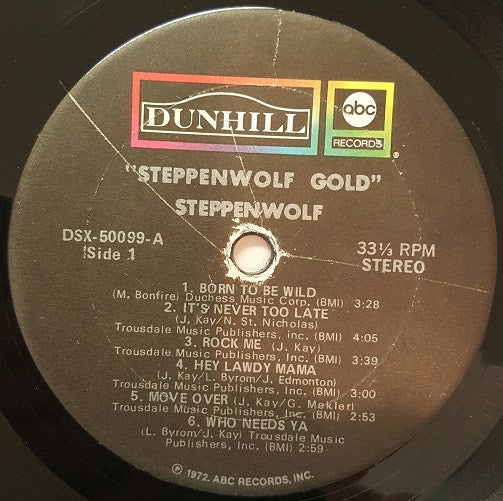 Steppenwolf : Steppenwolf Gold (Their Great Hits) (LP, Comp, RP, Tru)