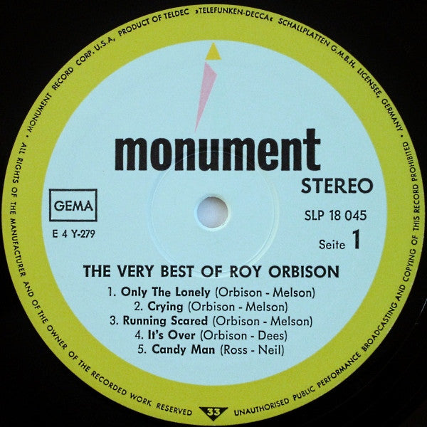 Roy Orbison : The Very Best Of Roy Orbison (LP, Comp)