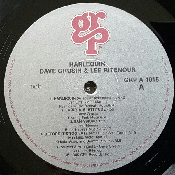 Dave Grusin / Lee Ritenour : Harlequin (LP, Album)