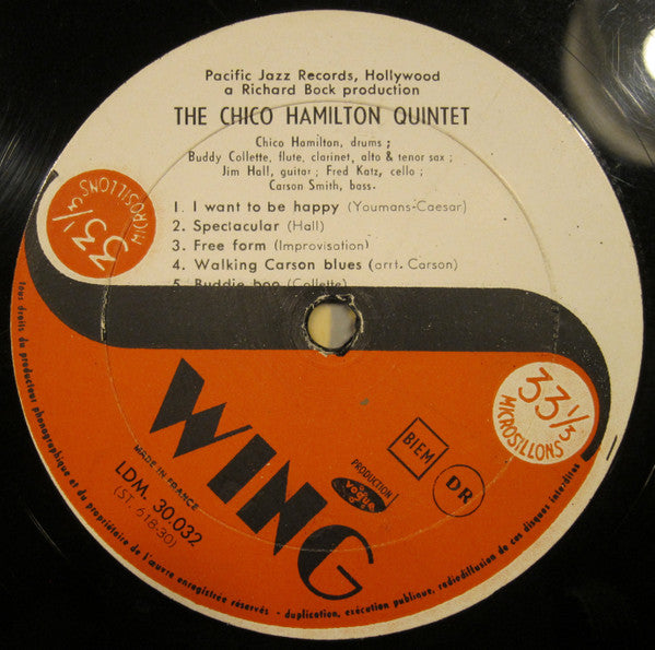 The Chico Hamilton Quintet : Chico Hamilton Quintet (LP, Album, Mono)