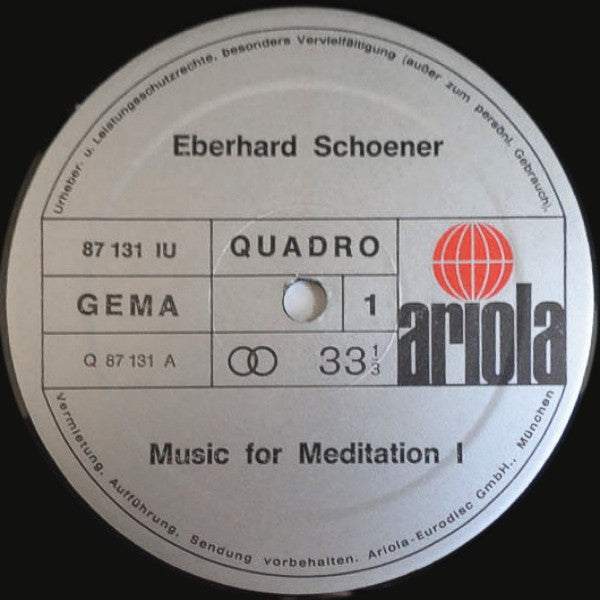 Eberhard Schoener : Meditation (LP, Album, Quad, SQ )