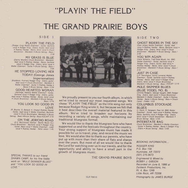 The Grand Prairie Boys : Playin' The Field (LP, Album)