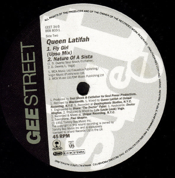 Queen Latifah : Fly Girl / Nature Of A Sista' (12")