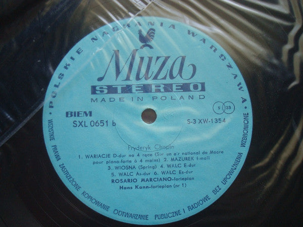 Rosario Marciano - Frédéric Chopin : Chopin Piano Recital (LP, Album)