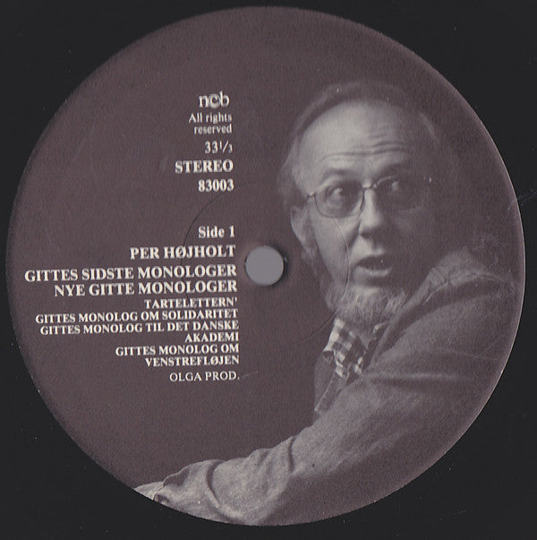 Per Højholt : Gittes Sidste Monologer (- Nye Gitte Monologer) (LP, Album)