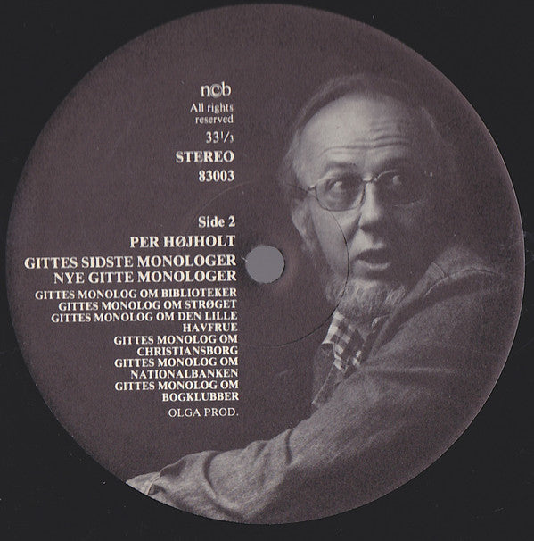 Per Højholt : Gittes Sidste Monologer (- Nye Gitte Monologer) (LP, Album)